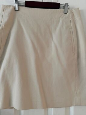 LOFT Cream A-Line Skirt